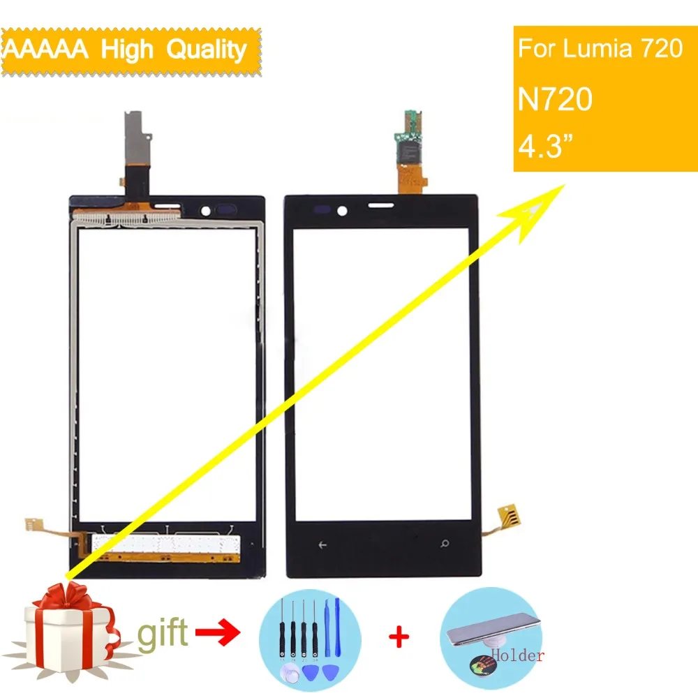 Сенсорный экран N720 для Nokia Lumia 720 сенсорный дигитайзер стекло Передняя панель