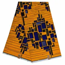 Горячая Распродажа хлопок воск Африканский настоящий голландский воск настоящий Африканский принт ткань для вечерние платья Y90508-5