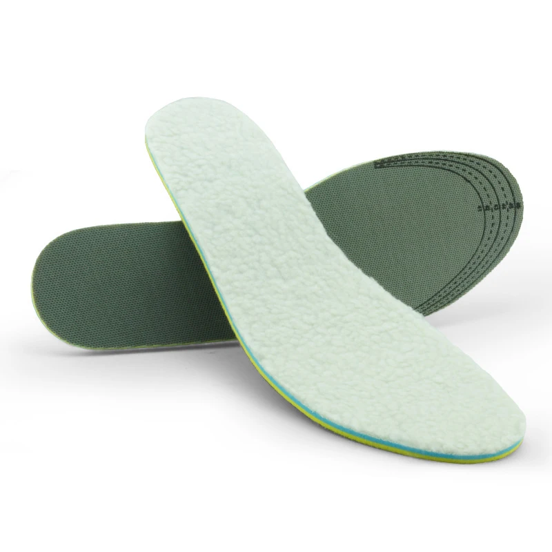 Unisex Winter Warm Wool Orthotics Insole for Flat Foot Arch Support