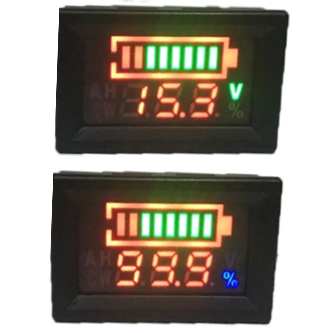 Цифровой вольтметр батарея процент монитор двойной светодиодный дисплей литиевая свинцово-кислотная батарея тестер 5-80 В индикатор емкости