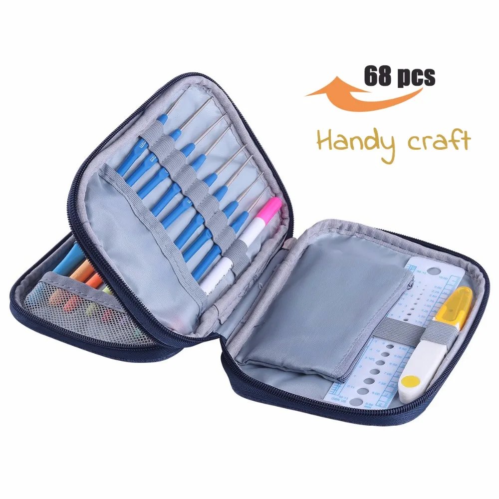 68pcs-Set-KOKNIT-DIY-Crochet-Hooks-Set-With-Storage-Bag-DIY-Craft-Sewing-Tool-Knitting-Hooks