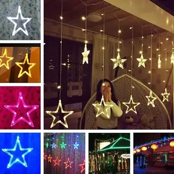 

String light for christmas 138-leds strobe light christmas stars decoration party AC 220V-240V