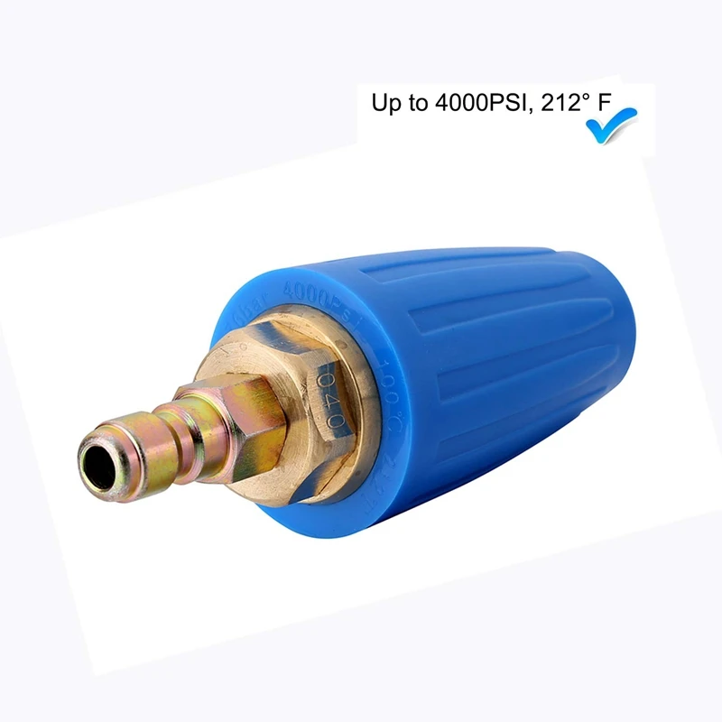 4000Psi напорная шайба вращающаяся турбо сопло 4,0 отверстия 4 Gpm с распылителем Насадка наконечники комплект