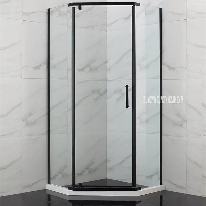 SLM06Z Glass Shower Room Door Stainless Steel Handle Shower Enclosure Aluminum Alloy Side Column Plastic Steel Stone Foundation - Цвет: B