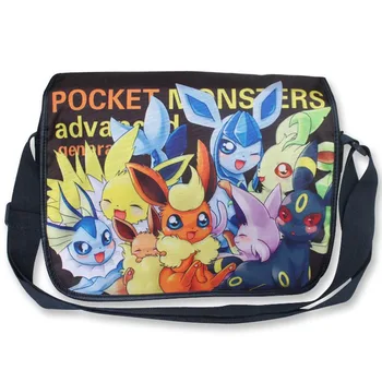 

Colorful Pocket Monster polyester shoulder bag printed w/ Pikachu Type E