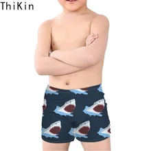 THIKIN/детские летние купальники для мальчиков с рисунком океана и акулы, пляжные плавки для серфинга, детские купальные костюмы
