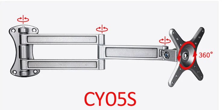 DL-CY05 Full Motion 1"-24" алюминиевый светодиодный ЖК-дисплей ТВ настенное крепление Макс. VESA 100*100 мм монитор держатель поддержка экран кронштейн - Цвет: DL-CY05S