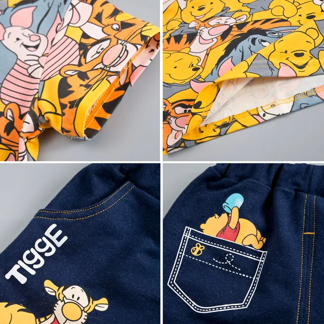 Hot Baby Boys Clothing Sets Brand Cartoon Bear Children Summer Boys Girl Clothes Kids Set Cotton T-shit + Short Pants 5