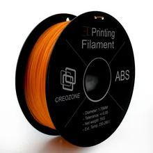 CREOZONE 3D Yazıcı için ABS 3D Yazıcı Filament ABS Plastik Filament 1.75mm 1 KG (2.20LBS) 3D Baskı turuncu
