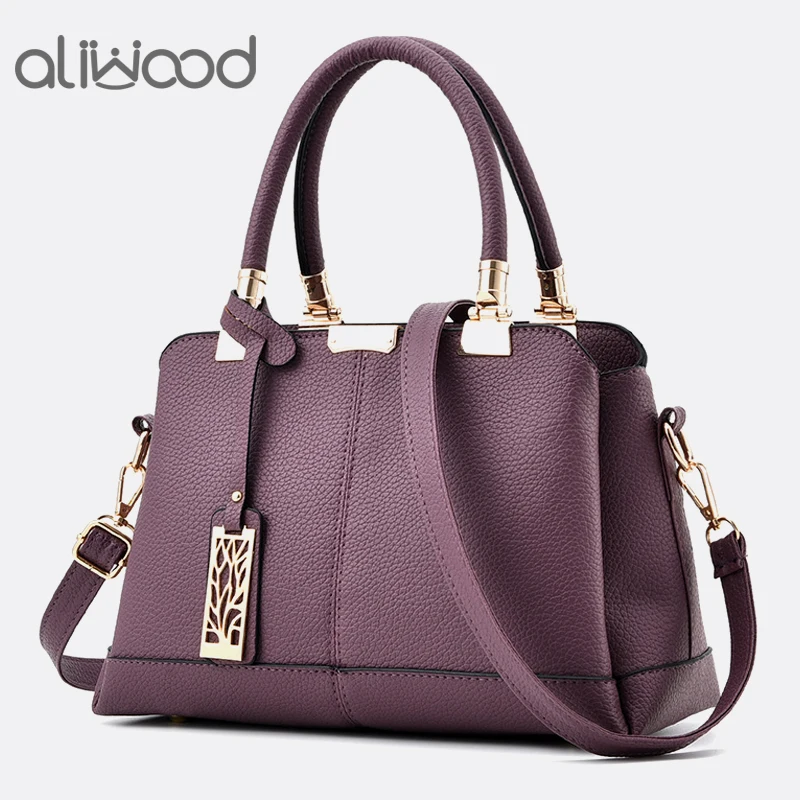 

Aliwood Hot sale Elegant Leather Women's handbags Shoulder Messenger Bags Females Crossbody Bags Leisure Tote with Hollow signs