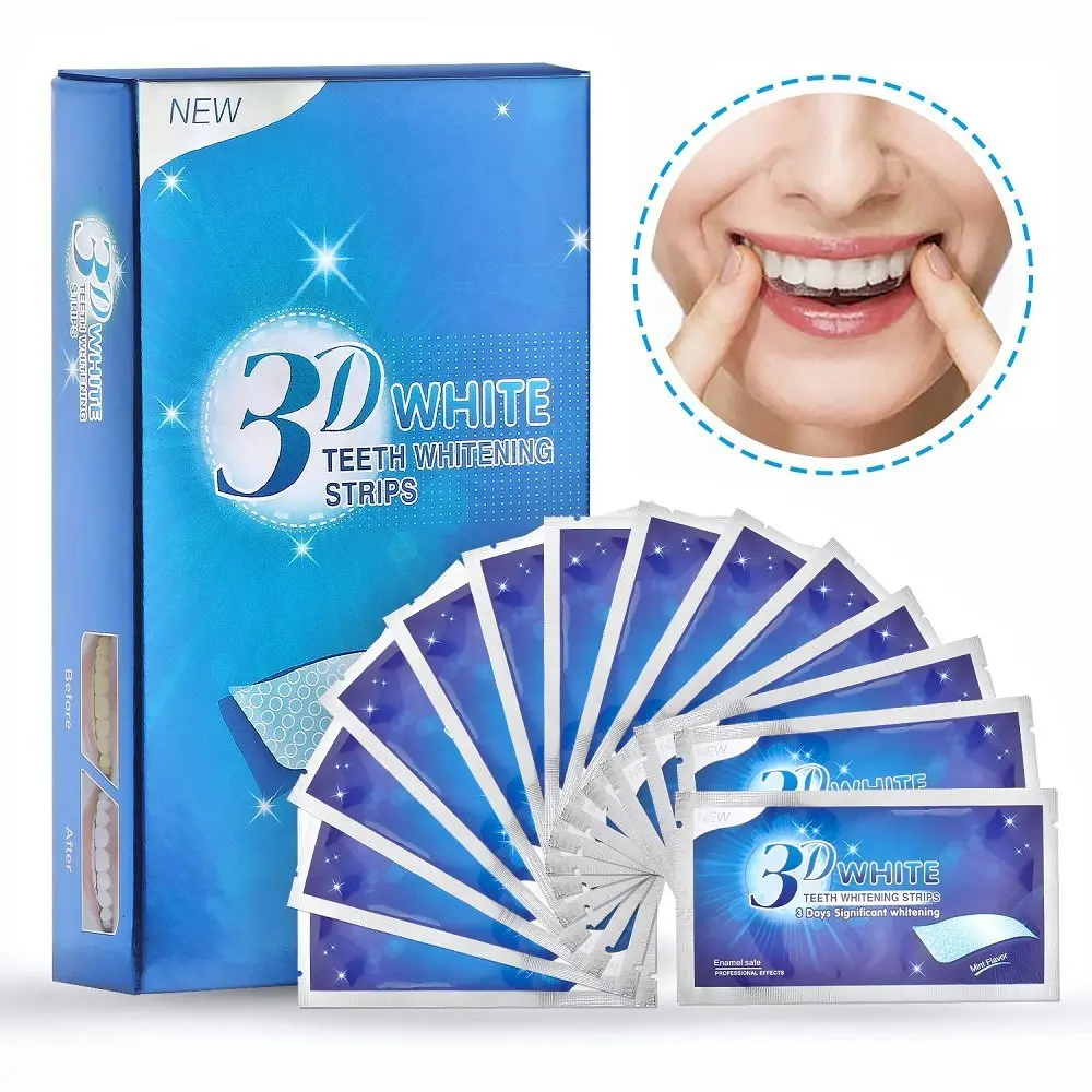 3d белые зубы Whitestrips Luxe профессиональный эффект 1 коробка 14pouches оригинальный гигиена полости рта отбеливающие полоски для зубов