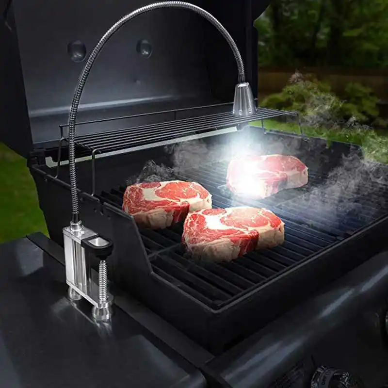  Promotion Magnetic Bbq Led Grill Light Adjustable 360 Degree Flexible Gooseneck Screw Clamp For Par