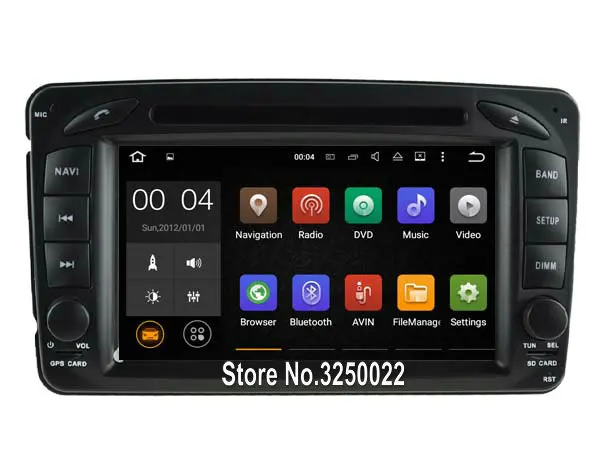 

Android 9.0 Car Dvd Navi Player FOR BENZ C CLASS W203 CLK W209 audio multimedia auto stereo support DVR WIFI DAB OBD all in one