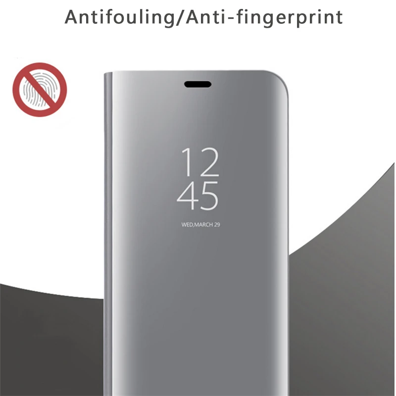 Luxury Flip Protection Full Screen Window Cases For Samsung Galaxy S9  S6 S7Edge Note8 Clear Mirror Cover For Samsung J3 J5 J7 image 5