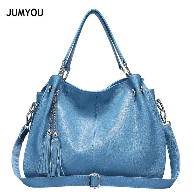 

Women Handbags 2018 Crossbody Bags Split Leather Hobos Bags Fashion Casual Light Blue Sac A Main Handbags Shoulder Bags For Girl