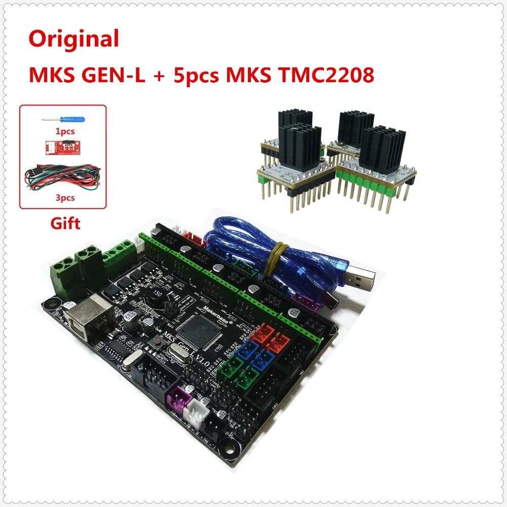 MKS الجنرال L + 5 قطع MKS TMC2208 السائر موتور سائق 3D طابعة درع التحكم لوحة اللوحة diy كاتب كيت MKS الجنرال L + 5 قطع MKS TMC2208 السائر موتور سائق 3D طابعة درع التحكم لوحة اللوحة diy كاتب كيت