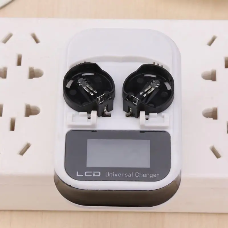3,6 V lcd EU штепсельная Кнопка зарядное устройство для перезаряжаемые LIR2016/LIR2025/LIR2032/ML2016/ML2025/ML2032