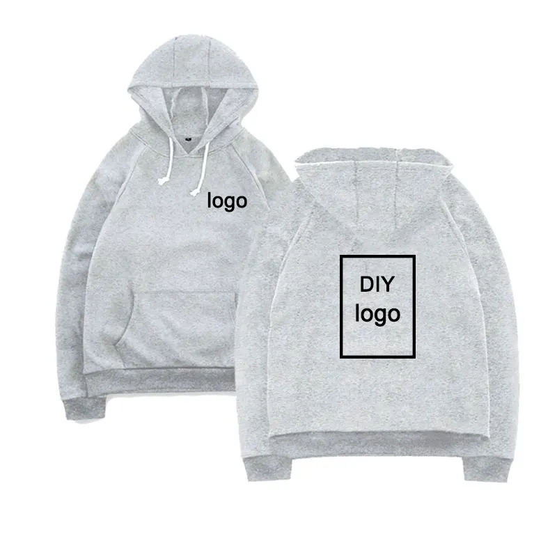 Customized logo Print Hoodies Fleece thickened Sweatshirts Comfortable cotton Unisex DIY Logo Streetwear DropShipping wholesale Customized logo Print Hoodies Fleece thickened Sweatshirts Comfortable cotton Unisex DIY Logo Streetwear DropShipping wholesale