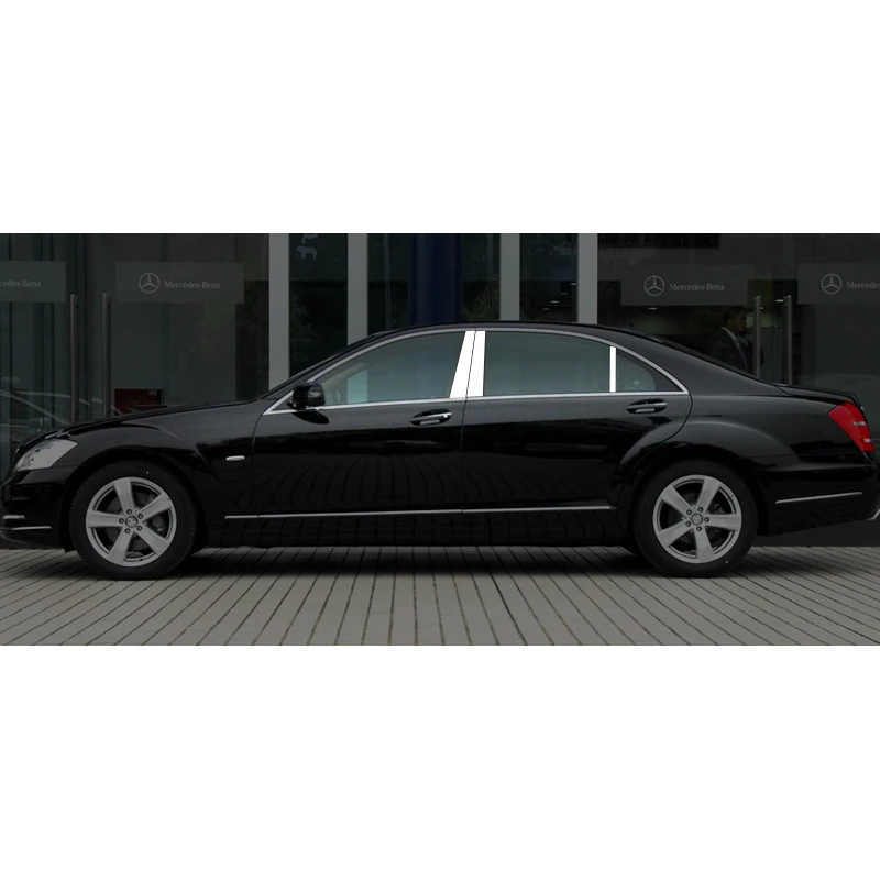 

lsrtw2017 304 stainless steel car window middle post trims for mercedes benz S320 s420 s500 s600 S300 2006-2013 w221