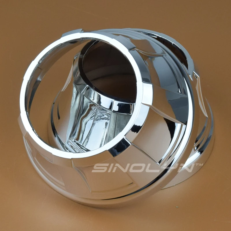 SINOLYN высокотермостойкий хромированный проектор Pegasus кожухи маски капюшоны для 3,0 дюймов HID проектор Объектив
