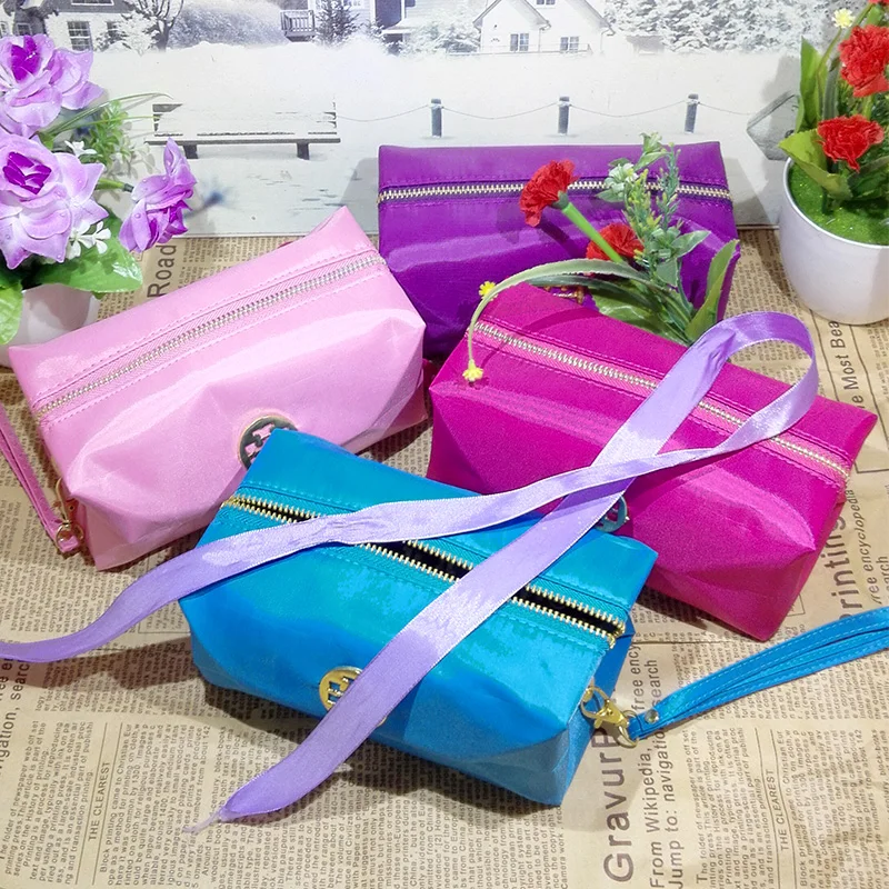 Fashion Waterproof Cosmetic Bag Polyester Storage Make Up Organizer Jewelry Square Bag Bathroom Travel Handbag Wash