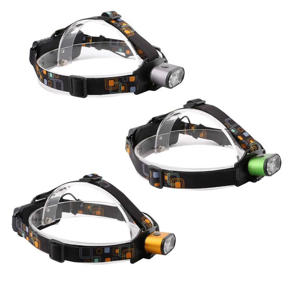 New 2 LEDs Super Bright 5000LM XML T6 LED Headlight Headlamp USB Rechargeable LED Head Light