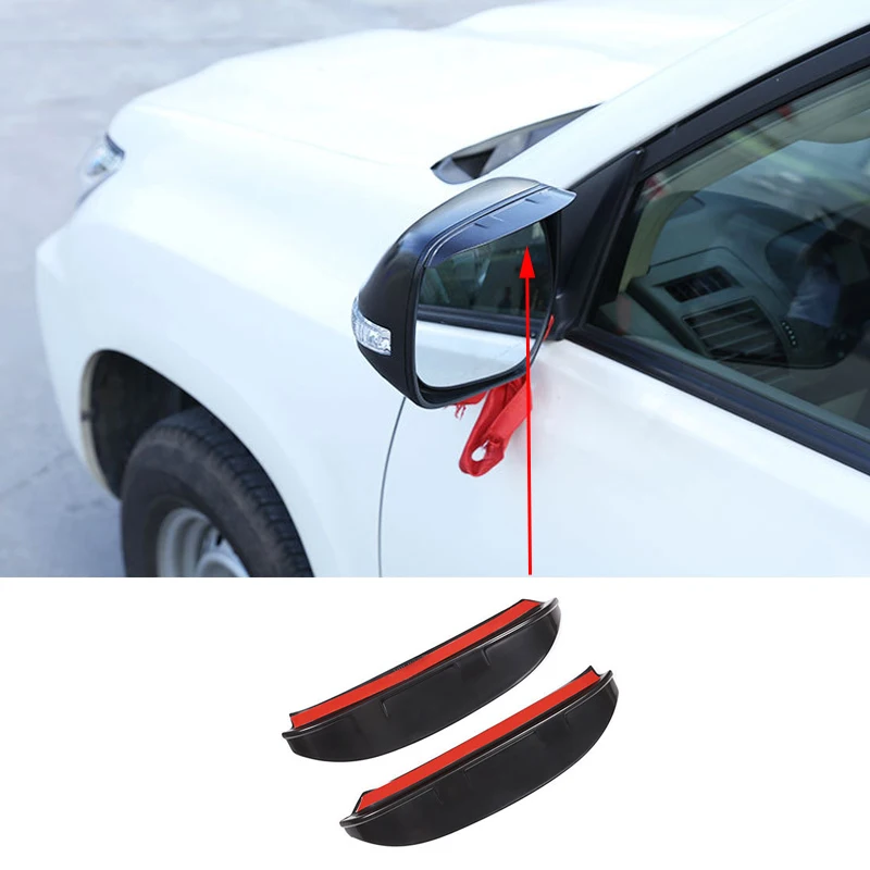 

Car Rearview Mirror Decorative Rain Eyebrow Rain Cover For Toyota Land Cruiser Prado FJ150 FJ 150 150 2010-2018