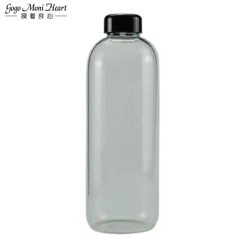 

1L Glass Water Bottle Liquid Protein Shaker 1l Resistant Leak-poof Drinking Reusable Water Kettle With Cover My Bottles