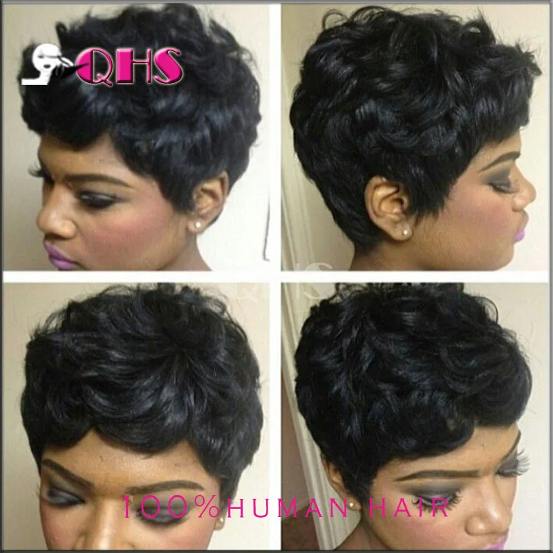 New Arrival human hair curly wig short glueless wig afro 