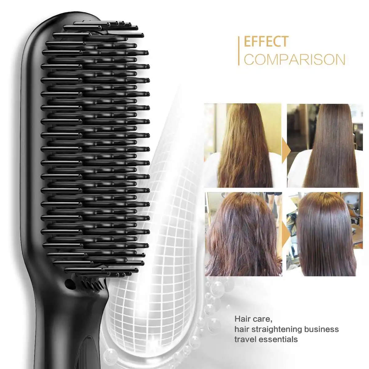 

Comb Men Quick Beard Straightener Irons Hair Straightener Styling Tools with LCD Beard Styling Detangling Straightening 110-220V