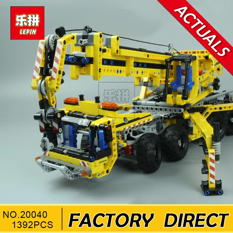 

LEPIN 20040 1392Pcs Technic Mechanical Series Moving Crane Set Building Blocks Educational Bricks Toys Model Children Gift 8053