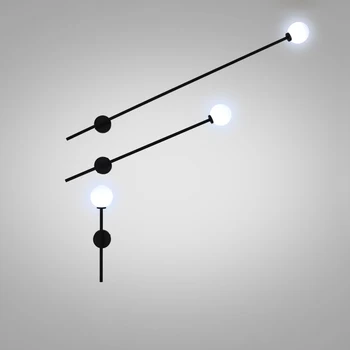 

Nordic Creative Designer Studio Wall Light Art Simply Glass Dining Room Hotel Bedroom Light Fixtures Free Shipping