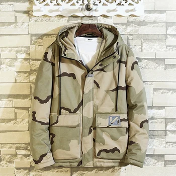

M-4XL 5XL camouflage hooded winter jacket men hooded winter coat men thick parka men loose thermal mens winter jackets and coats