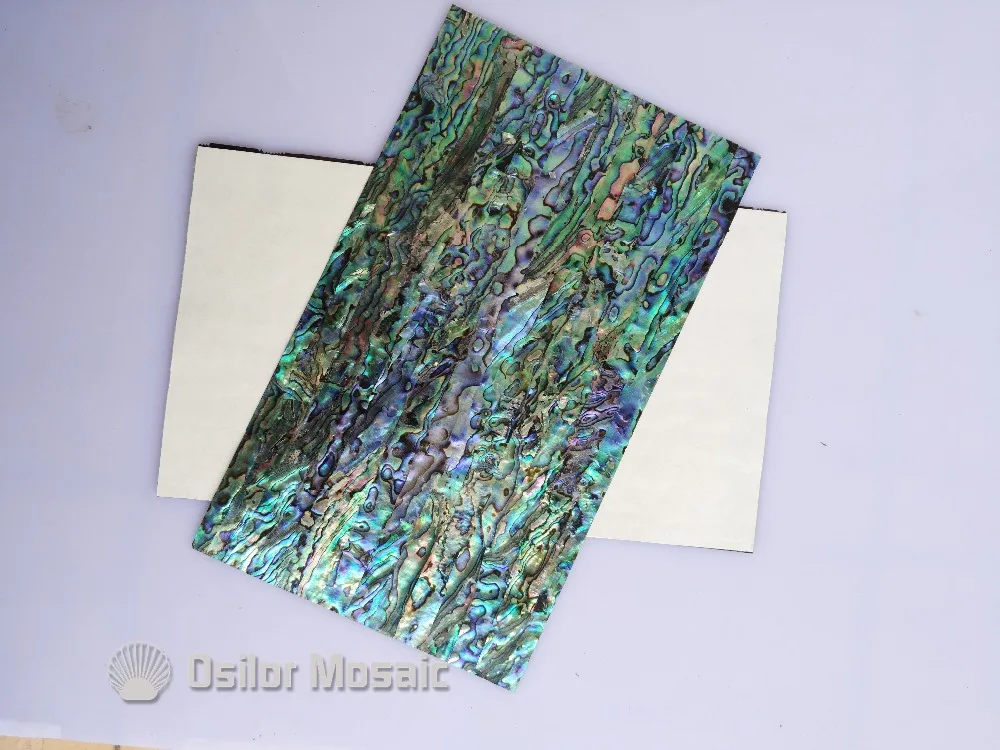 

AAA grade abalone paua shell veneer self-adhesive sticker backing 140x240mm