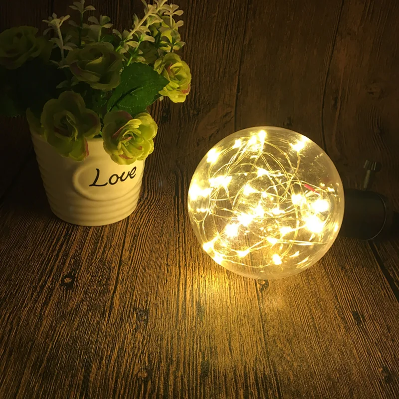 

G64 G95 E27 Led Lamp 3W Colorful Fast Flashing Decoration Bulb LED Silver Wire Light Bulb AC220V LED Bulbs For Home Decor