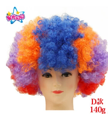 Классические цветные вечерние туфли клоуна, реквизит, шляпа клоуна, парик, обувь для костюмированной вечеринки, маски клоуна, носы - Цвет: clown wig 1