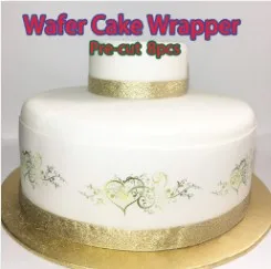 Съедобная Вафля для детского торта на день рождения обертка 8 шт, предварительно вырезанные свадебные кружевные украшения торта, съедобная бумага для украшения кексов - Цвет: I