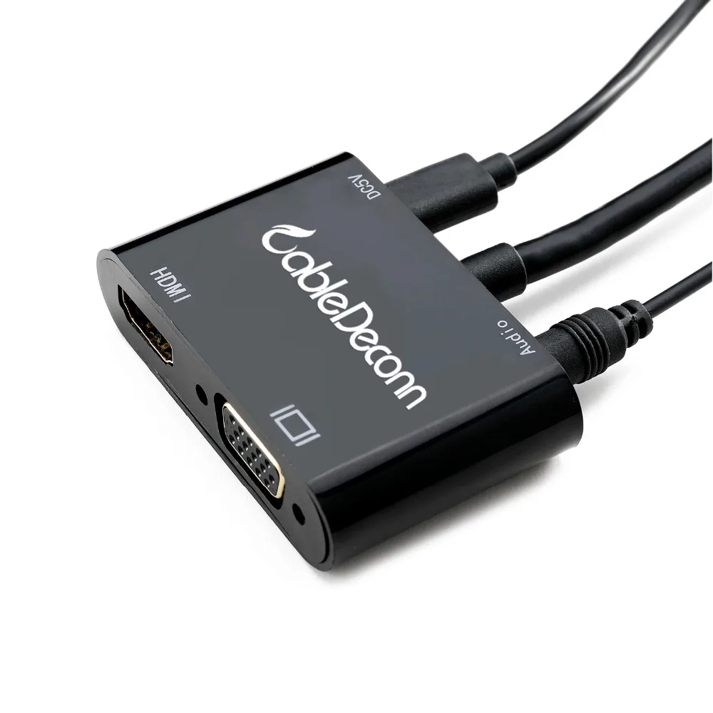 Новинка VGA HDMI/VGA с преобразователем питания компьютер ноутбук монитором ТВ| |