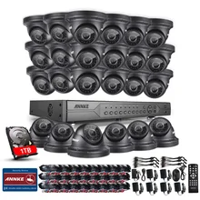ANNKE 24CH AHD CCTV Camera System 720P HDMI DVR Kit 24pcs 720P 1800TVL IR Outdoor Bullet Security Video Surveillance Camera