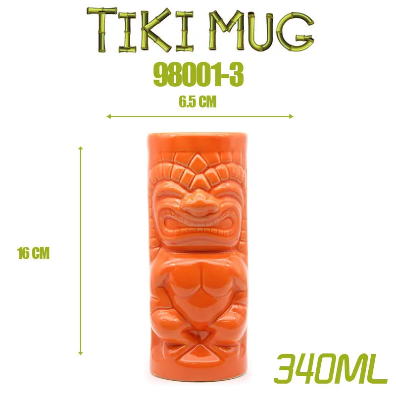 Гавайские кружки Tiki, Коктейльные кружки, пивные кружки, кружки для вина, керамические кружки Tiki, отлично подходят для коктейльных напитков, вечерние кружки