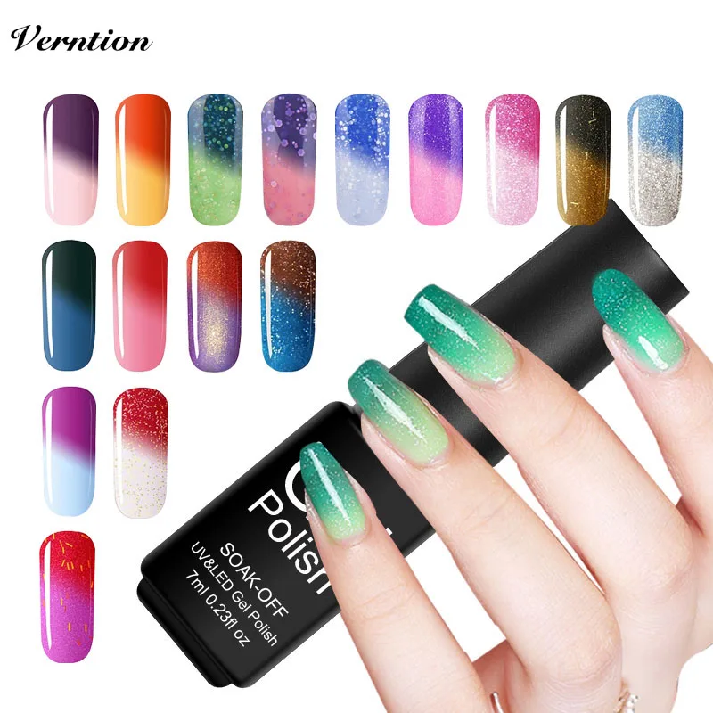 Verntion Temperature Change Gel Polish Nail Art Design Manicure ...