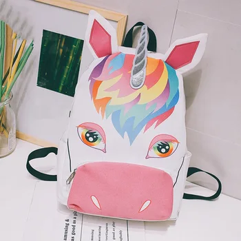 

Cute Zoo Children's Schoolbag Backpack Plush Backpack Animal Unicorn Preschool Early Learning Bags Free Shipping