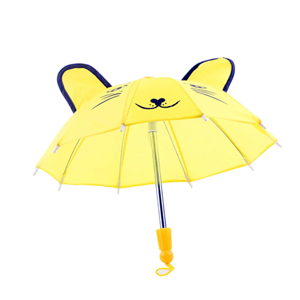Красивые Аксессуары для зонтов для маленькой девочки подарки подходит для 18-дюймовые куклы, американские девочки JS22 - Цвет: Yellow
