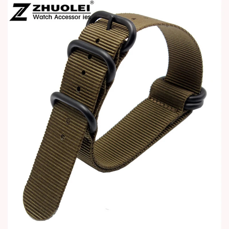 

18mm 20mm 22mm 24mm 26mm Latest High Quality black Army Green Nylon Fabric Canvas Watchband for garmin Fenix3 Strap Bracelets
