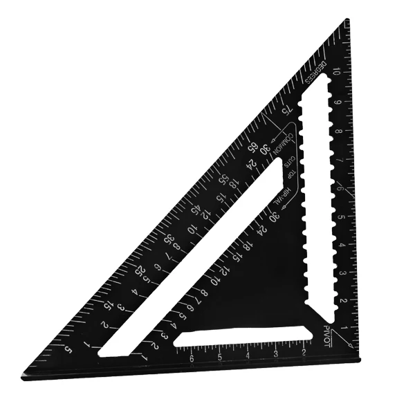 

Black 300mm Aluminum Alloy Speed Square Rafter Triangle Angle Square Layout Guide Woodworking Tool New