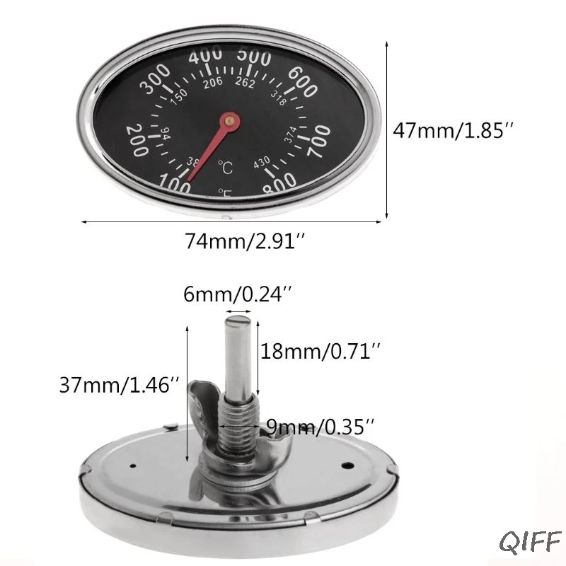800F Овальный барбекю питкомер гриль термометр циферблат датчик температуры Замена Mar28
