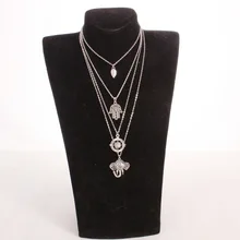 M MISM, дизайн, модное винтажное ожерелье с подвеской в виде слона для девочек, металлическое многослойное колье, женское украшение на длинной цепочке Вечерние
