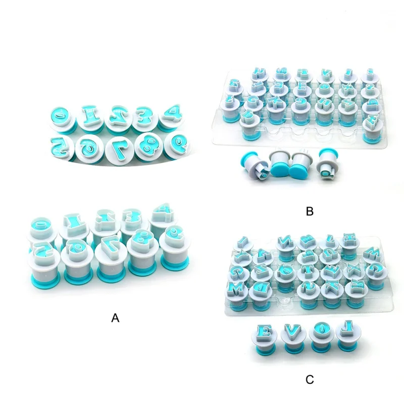 

spring stamper Cake Tool 26 Letter Case Digital Fondant Stamp With High Quality DIY Mould