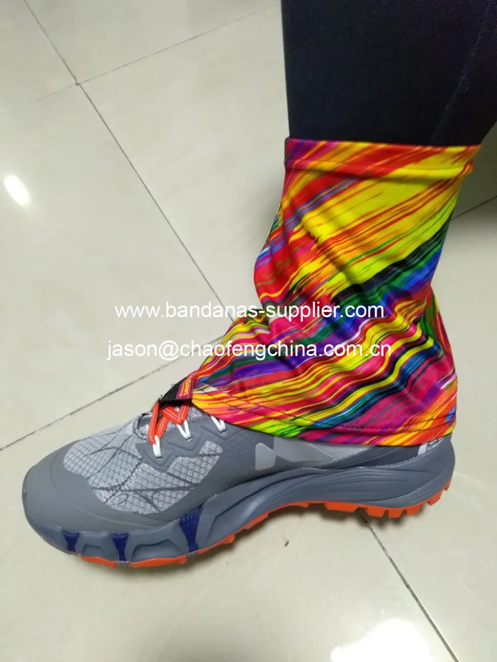 

Full Color Pattern Running Trail Gaiter, Lightweight Outdoor Research Gaiter