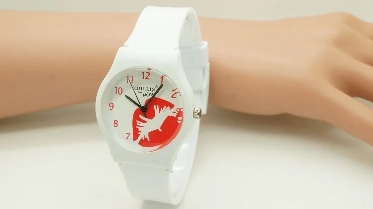 

Willis watch Woman Colorful Round waterproof digital quartz Watch Kid's Letter watch Student watch relogios feminino 008